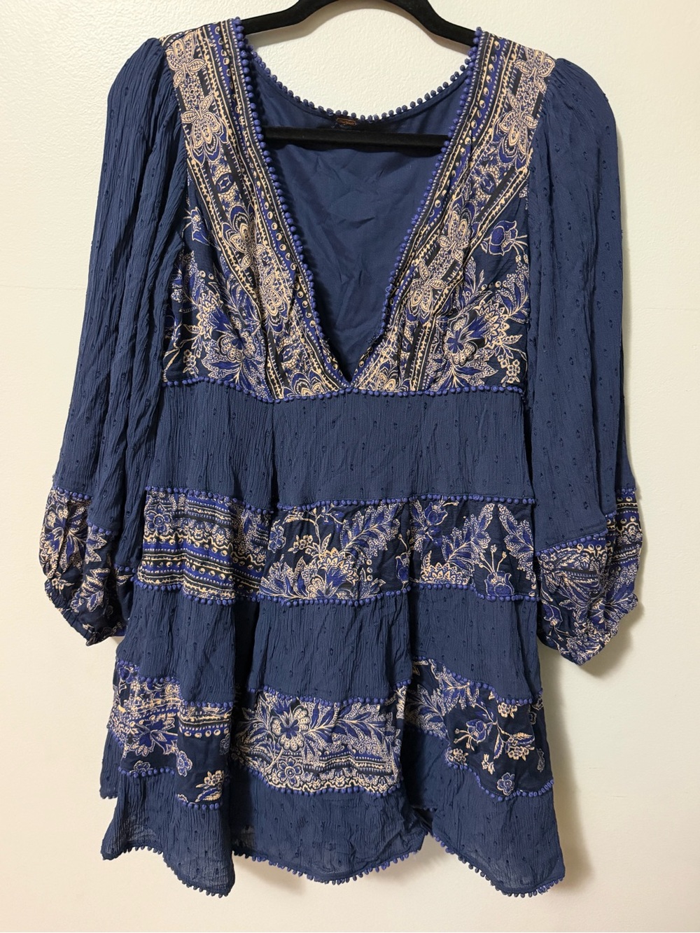 Free People my love mini blue dress